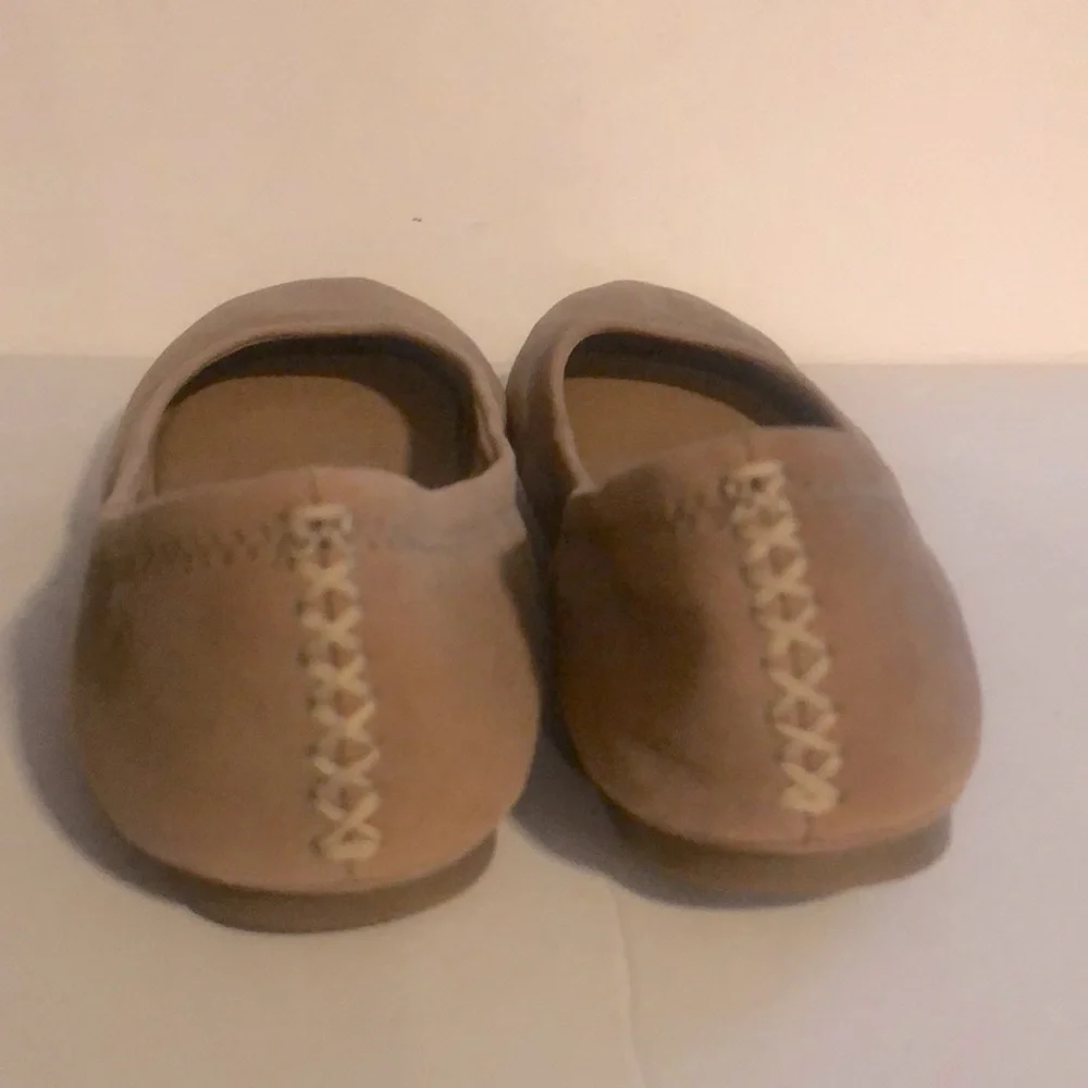 Lucky Brand Tan Suede Leather Ballet Flats